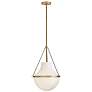 1_Hinkley Collins 15" Wide Heritage Brass Pendant Light