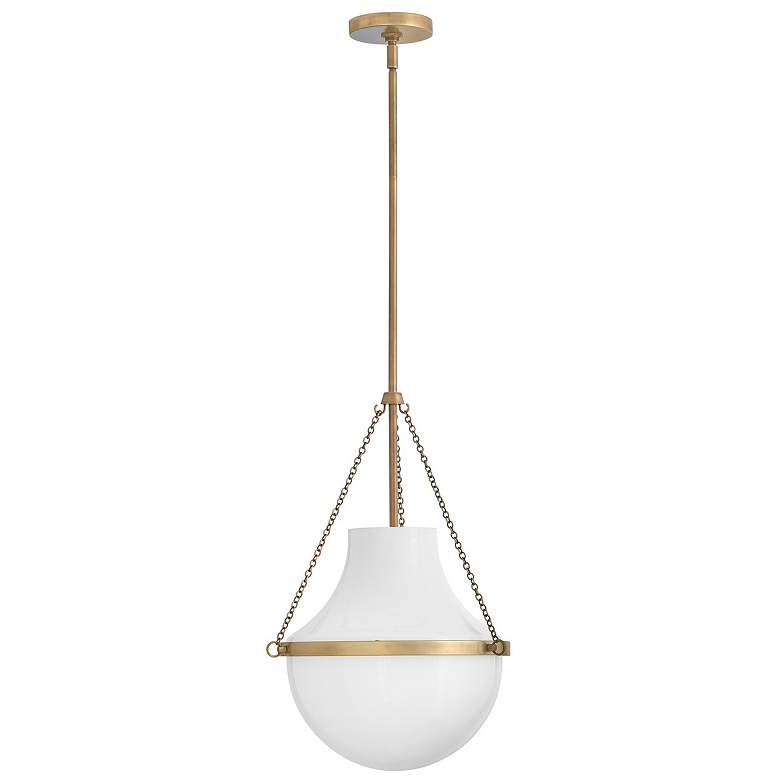 Image 4 Hinkley Collins 15" Wide Heritage Brass Pendant Light more views