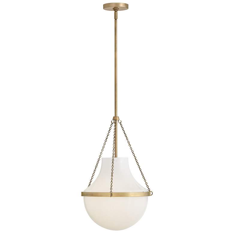 Image 7 Hinkley Collins 15" Wide Heritage Brass Pendant Light more views