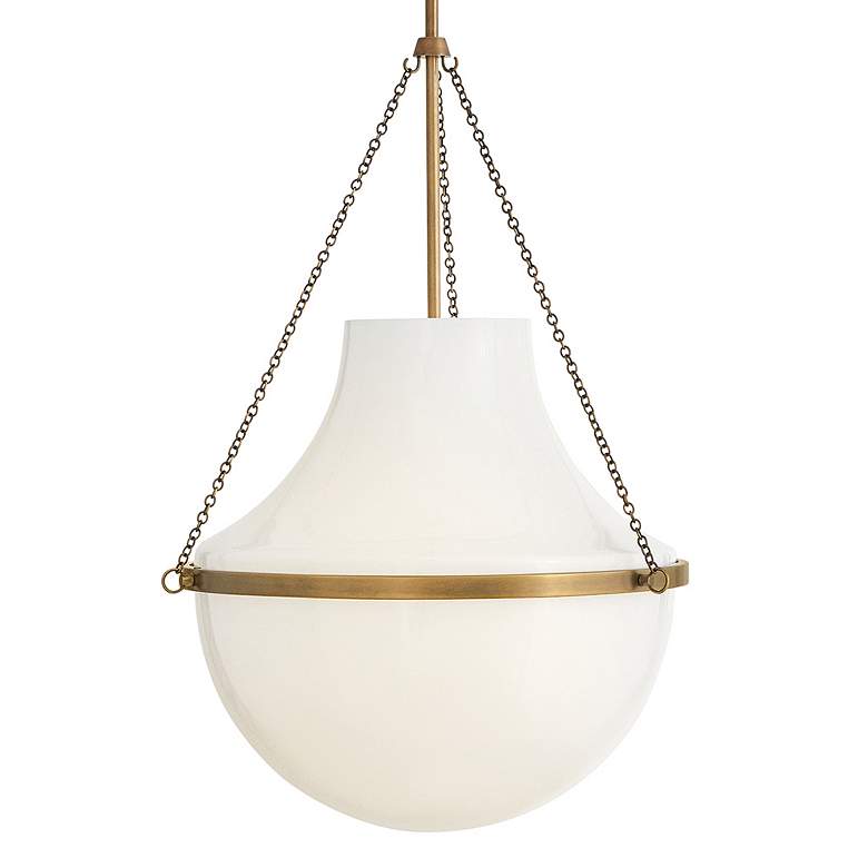 Image 5 Hinkley Collins 20" Wide Heritage Brass LED Pendant Light more views