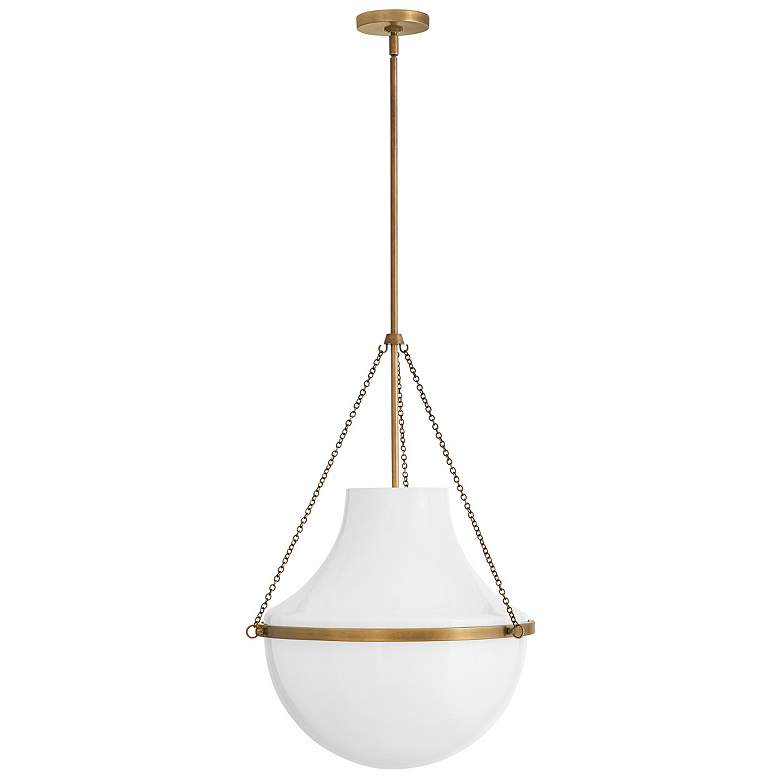 Image 7 Hinkley Collins 20" Wide Heritage Brass LED Pendant Light more views