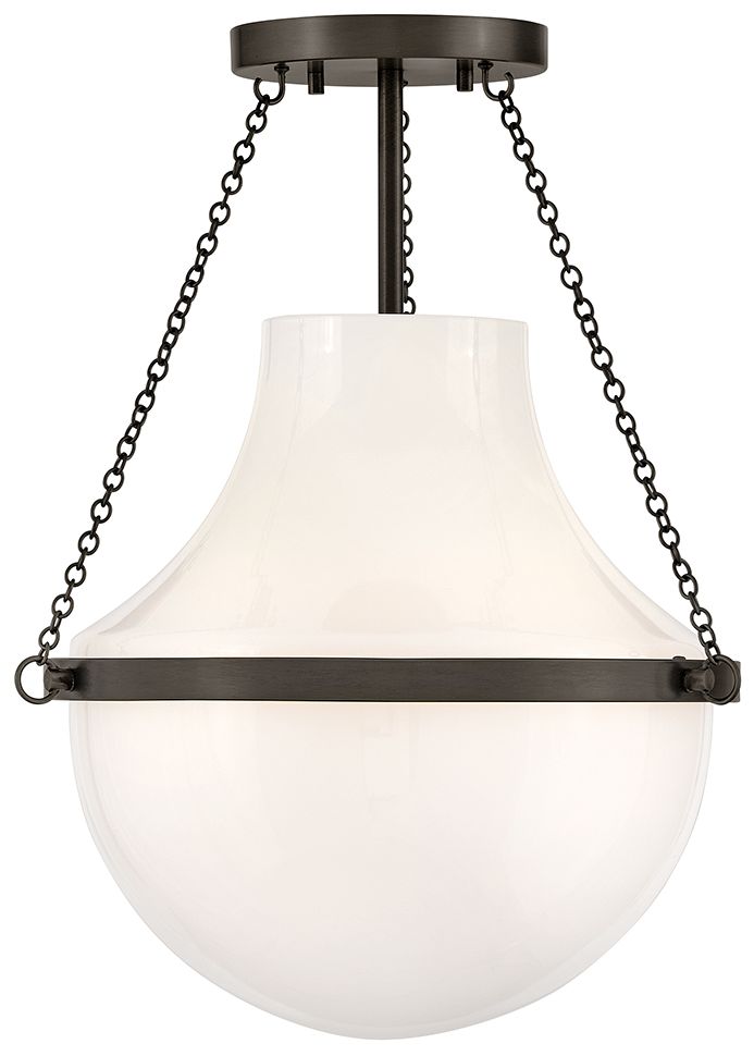 Image 7 Hinkley Collins Medium Semi Flush Mount 15" Black Oxide more views