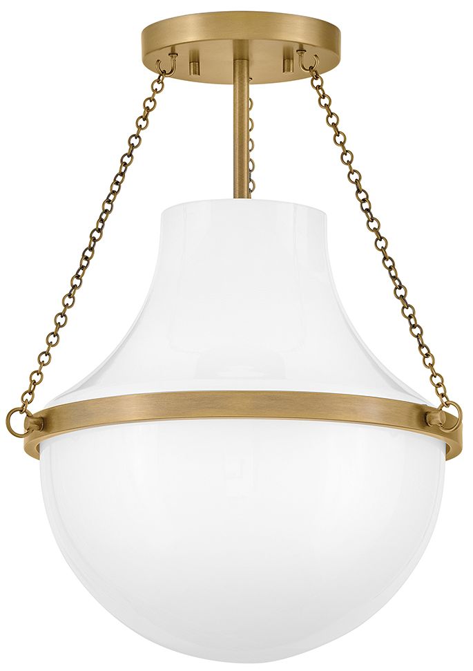 Image 2 Hinkley Collins Medium Semi Flush Mount 15" Heritage Brass more views