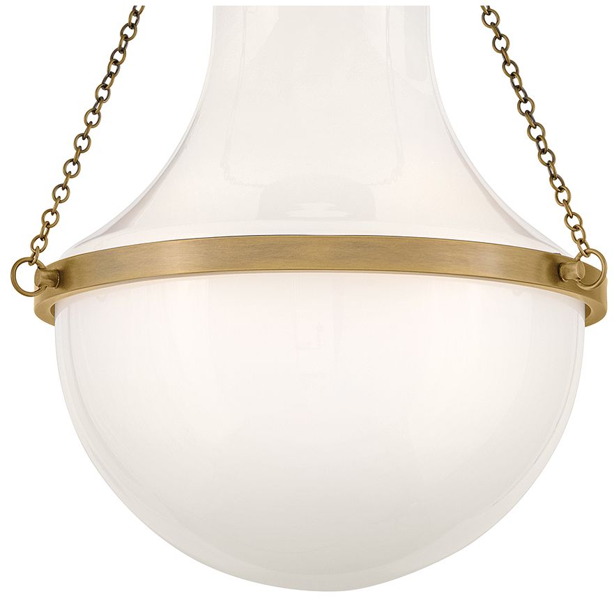 Image 4 Hinkley Collins Medium Semi Flush Mount 15" Heritage Brass more views