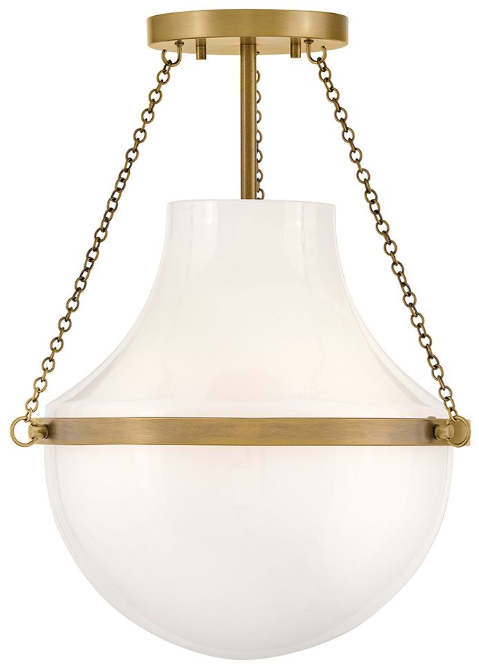 Image 7 Hinkley Collins Medium Semi Flush Mount 15" Heritage Brass more views