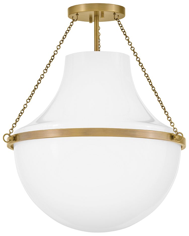 Image 2 Hinkley Collins Medium Semi Flush Mount 20" Heritage Brass more views