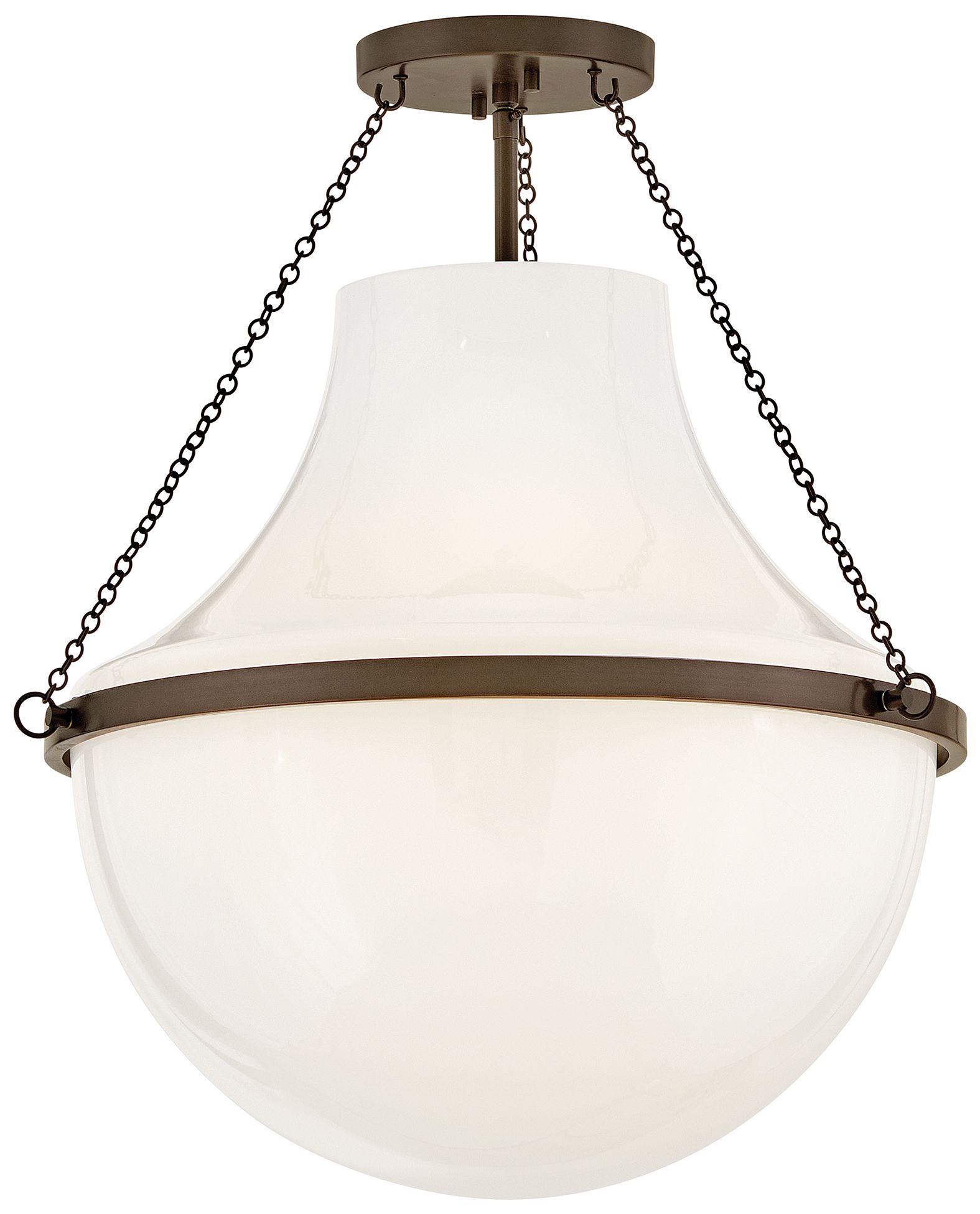 Hinkley Collins Medium Semi Flush Mount 20" Heritage Bronze