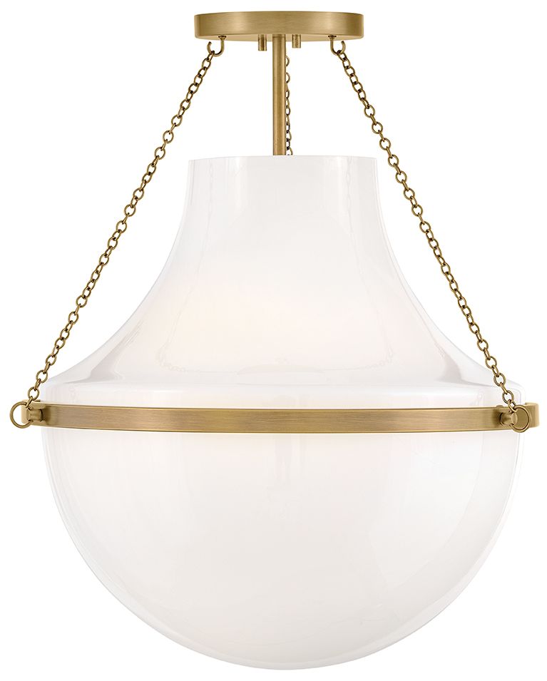 Image 7 Hinkley Collins Medium Semi Flush Mount 20" Heritage Brass more views