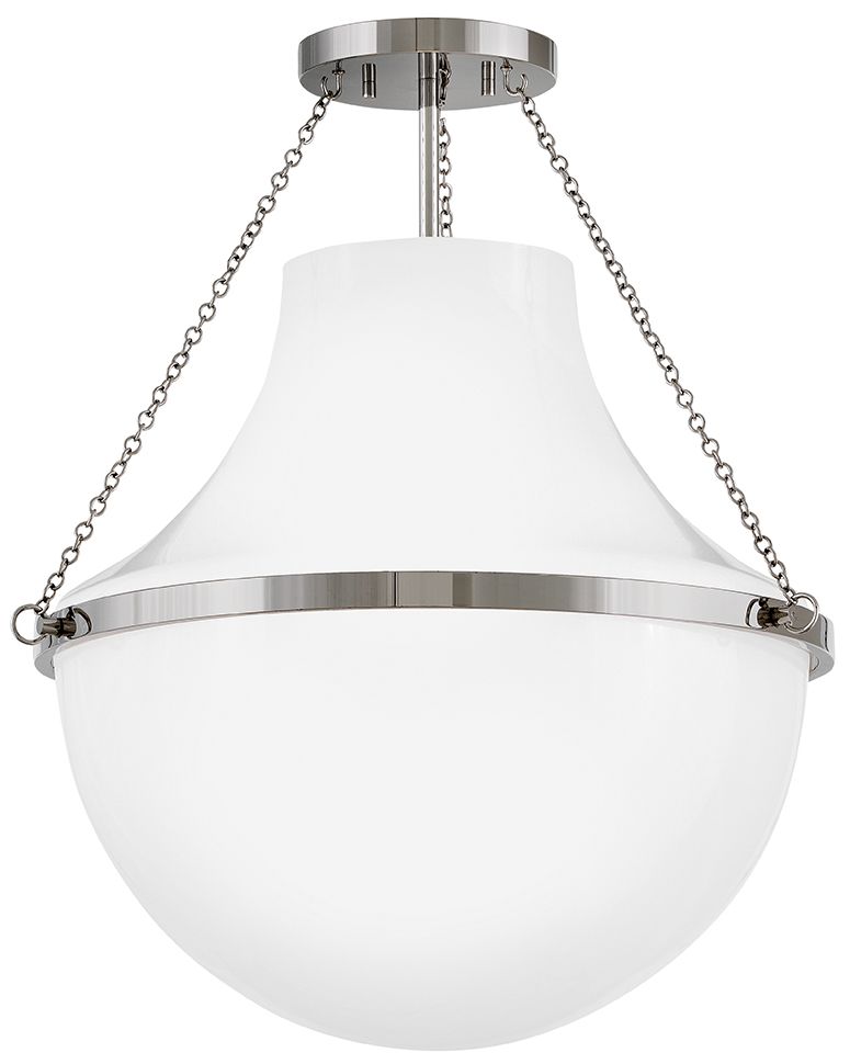Image 2 Hinkley Collins Medium Semi Flush Mount 20" Polished Nickel more views