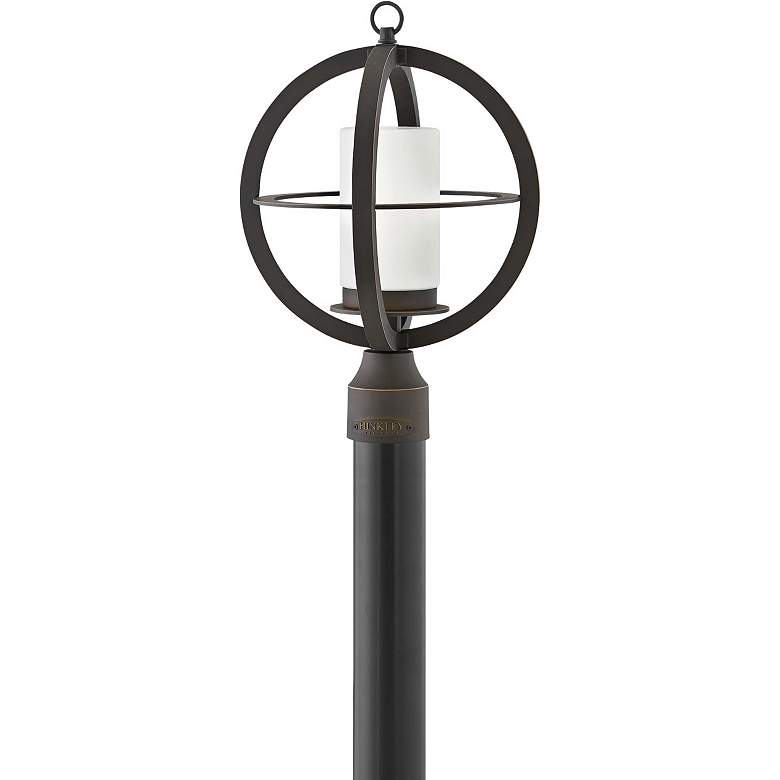 Image 1 Hinkley Compass 17 inchH Oil-Rubbed Bronze Outdoor Post Light