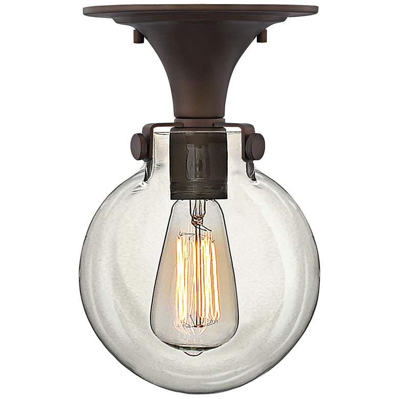 Hinkley Congress 10 3/4&quot;W Clear Glass Bronze Ceiling Light