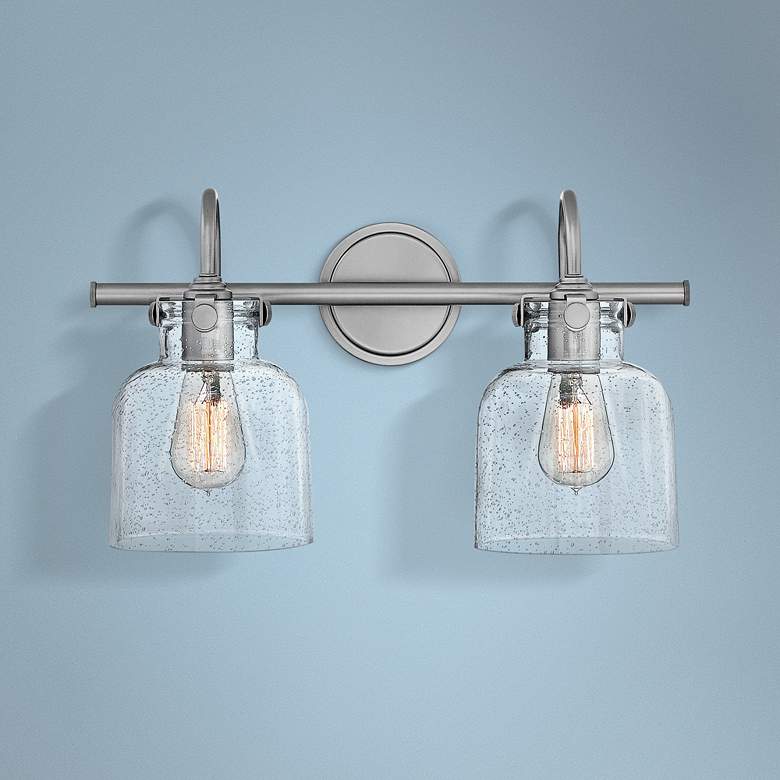 Image 1 Hinkley Congress 11 1/4"H Antique Nickel 2-Light Wall Sconce