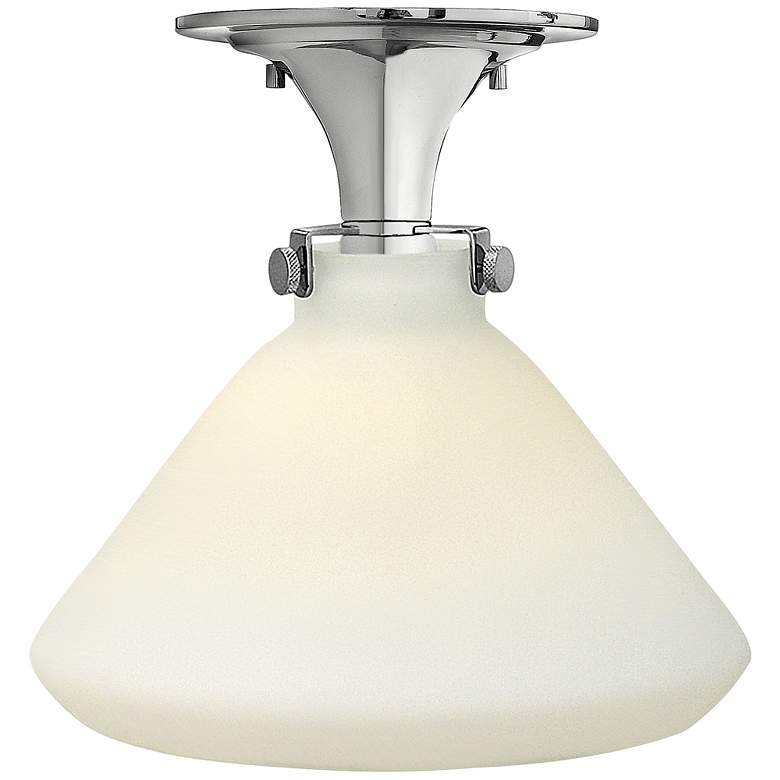 Image 1 Hinkley Congress 12 inch Wide Opal Glass Chrome Ceiling Light