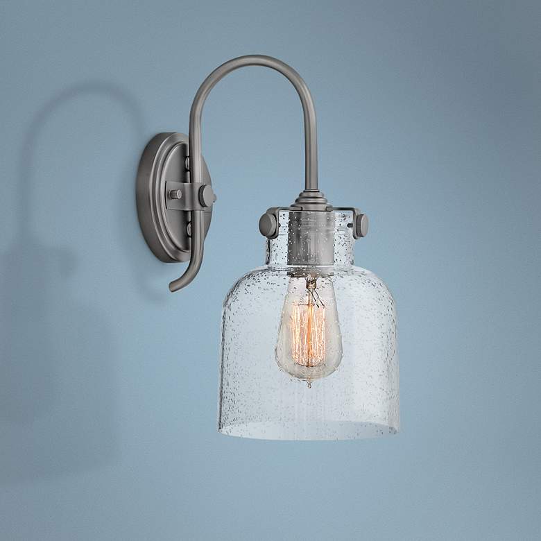 Image 1 Hinkley Congress 13 1/4" High Antique Nickel Wall Sconce