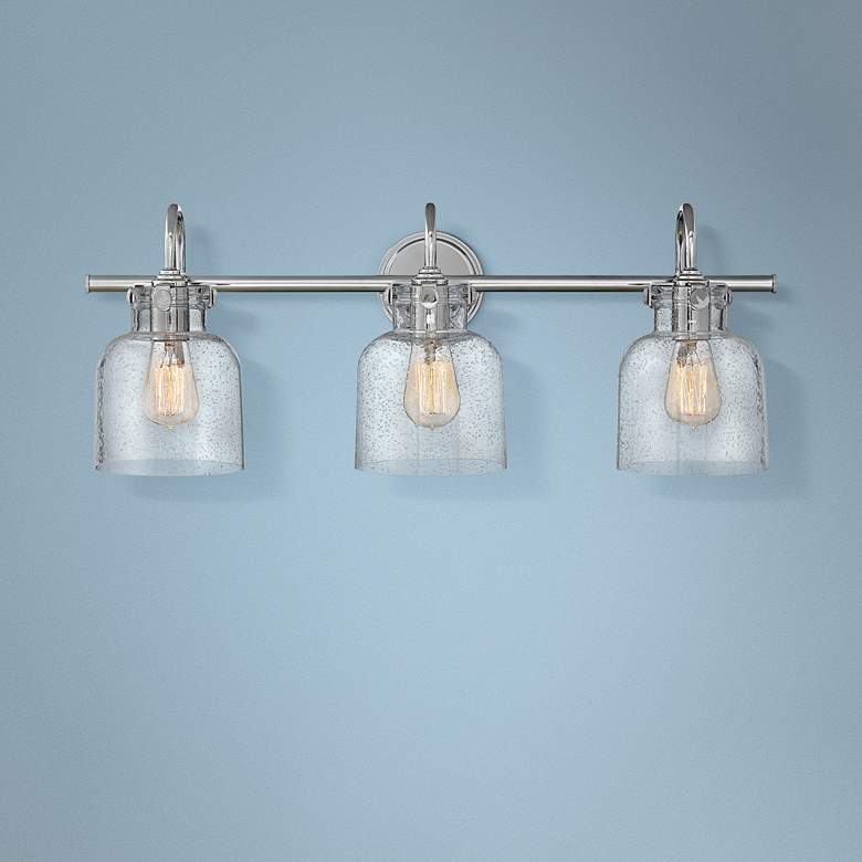 Image 1 Hinkley Congress 29 1/2" Wide Chrome 3-Light Bath Light
