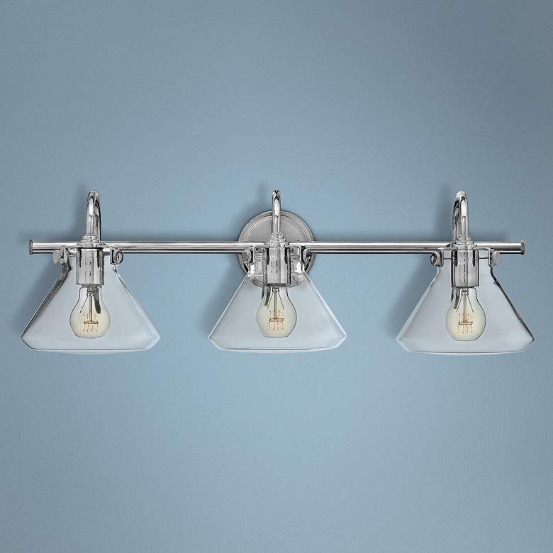 Image 1 Hinkley Congress 29 1/2" Wide Chrome 3-Light Bath Light
