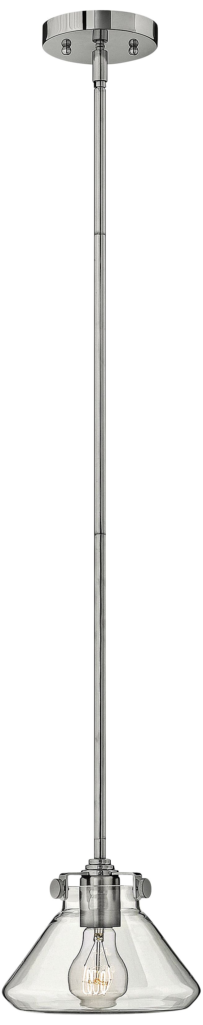 Hinkley Congress 8" Wide Clear Glass Chrome Mini Pendant