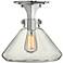Hinkley Congress Chrome 12" Wide Clear Glass Ceiling Light