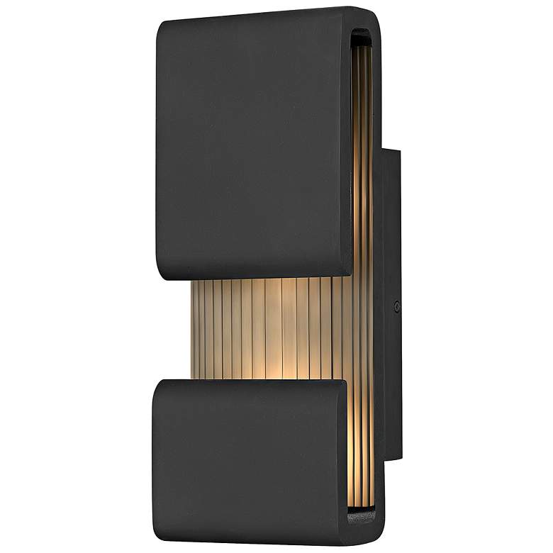 Image 3 Hinkley Contour 15" High Black LED Outdoor Wall Light more views