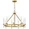 Hinkley Copley 27 3/4"W Brass 9-Light Wagon Wheel Chandelier