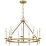 2_Hinkley Copley 27 3/4"W Brass 9-Light Wagon Wheel Chandelier more views