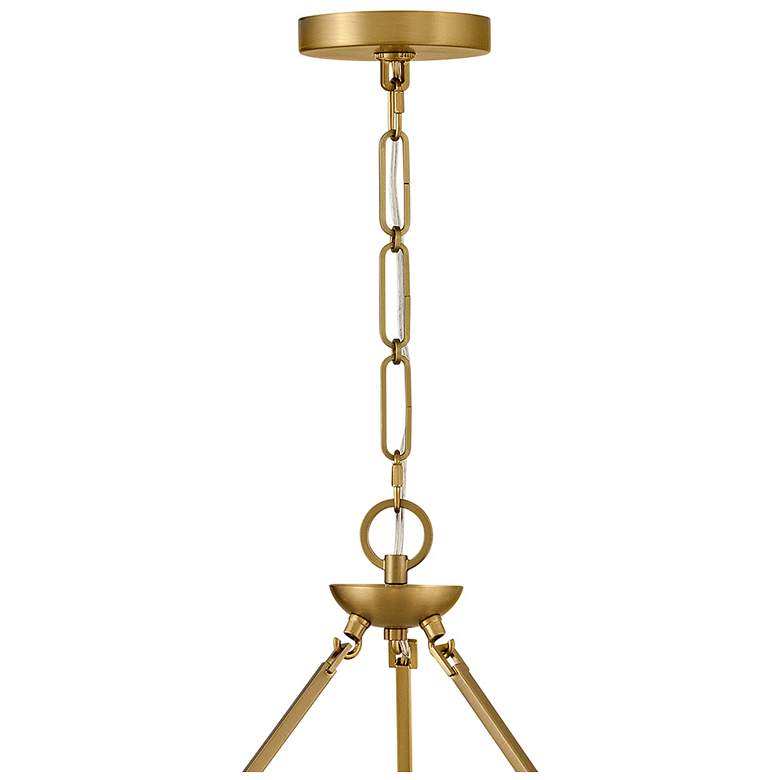 Image 5 Hinkley Copley 27 3/4"W Brass 9-Light Wagon Wheel Chandelier more views