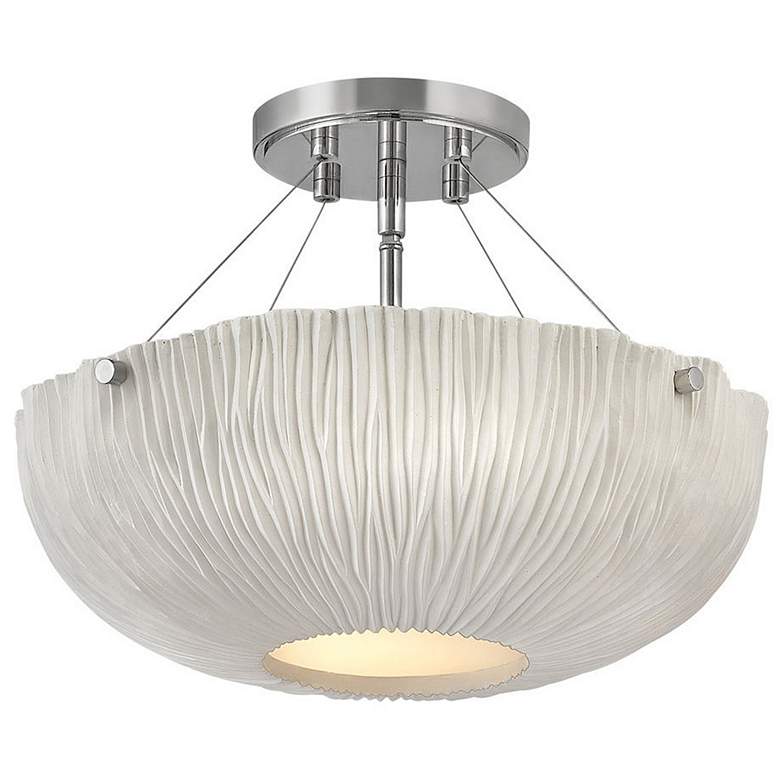 Image 1 Hinkley Coral 17" Wide White Bowl Modern Ceiling Light