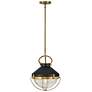 2_Hinkley Crew 12" Wide Coastal Bronze and Ribbed Glass Mini Pendant more views