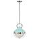 Hinkley Crew 12" Wide Nickel and Robbins Egg Blue Mini Pendant