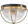 2_Hinkley Crew 16" Wide Heritage Brass and Glass Dome Ceiling Light