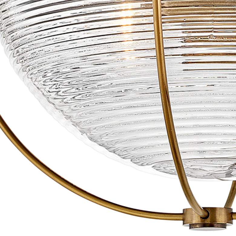 Image 3 Hinkley Crew 16" Wide Heritage Brass and Glass Dome Ceiling Light more views