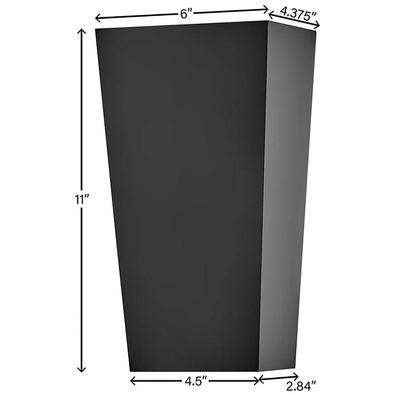 Image 6 Hinkley Cruz 11" High Black LED Outdoor Wall Light more views
