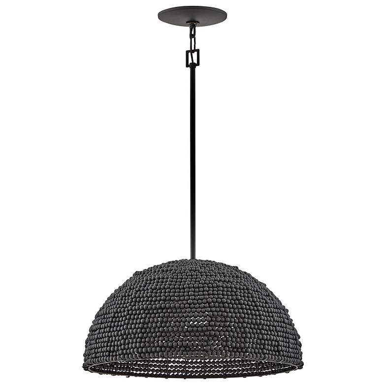 Image 1 Hinkley Dalia 20" Wide Black Dome Pendant Light