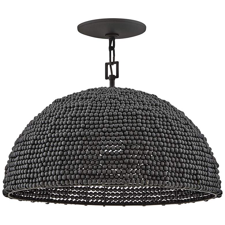 Image 4 Hinkley Dalia 20" Wide Black Dome Pendant Light more views