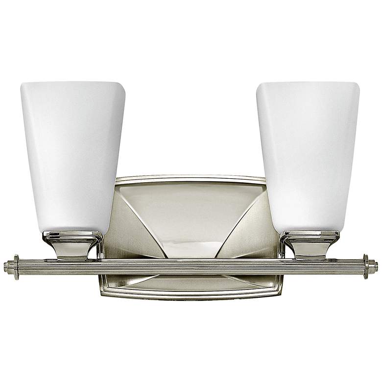 Image 1 Hinkley Darby 14" Wide Polished Nickel Bath Light