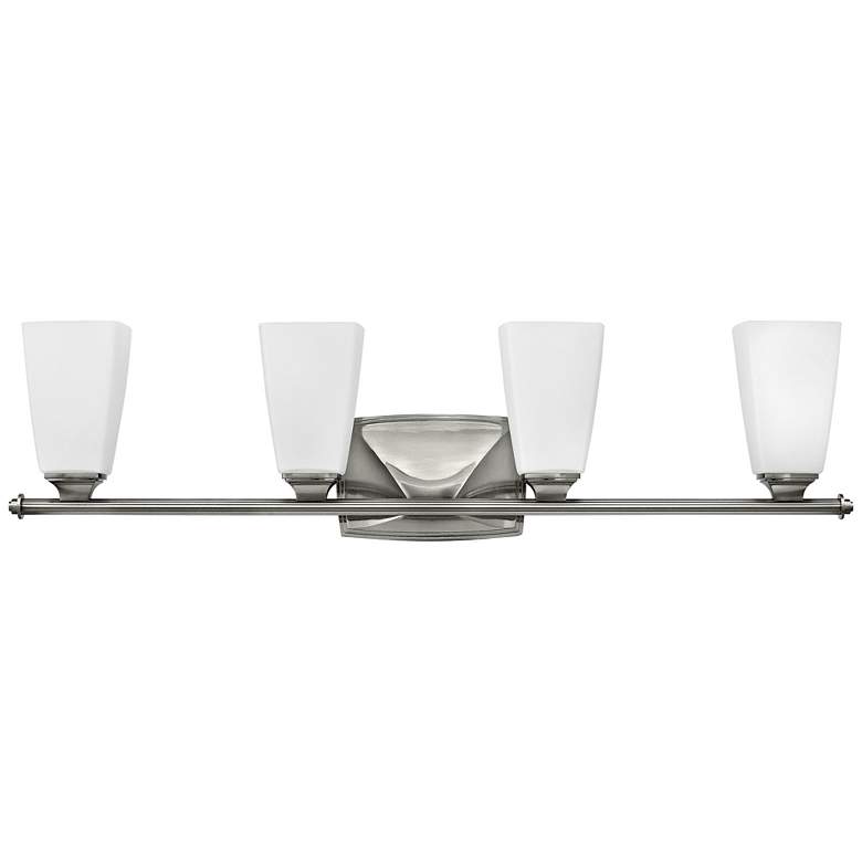 Image 1 Hinkley Darby 32" Wide Brushed Nickel 4-Light Bath Light