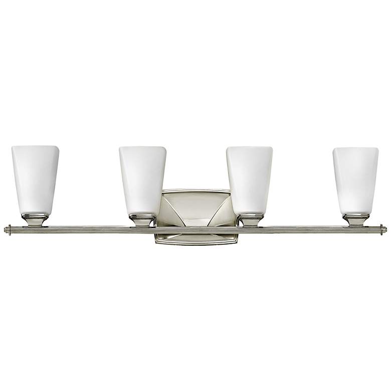 Image 1 Hinkley Darby 32 inch Wide Polished Nickel 4-Light Bath Light