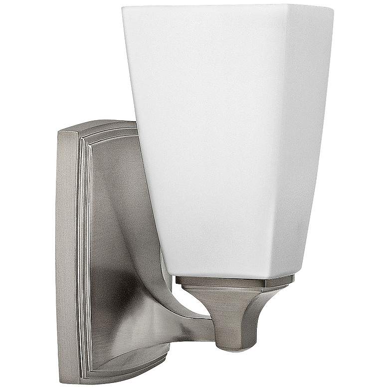 Image 1 Hinkley Darby 8 1/4 inch High Brushed Nickel Wall Sconce