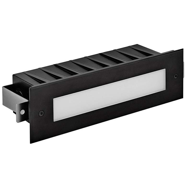 Image 1 Hinkley Dash 10" Wide Black Large Flat LED Brick/Step Light