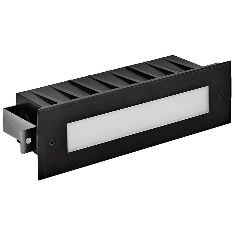 Image 2 Hinkley Dash 10" Wide Black Large Flat LED Brick/Step Light more views