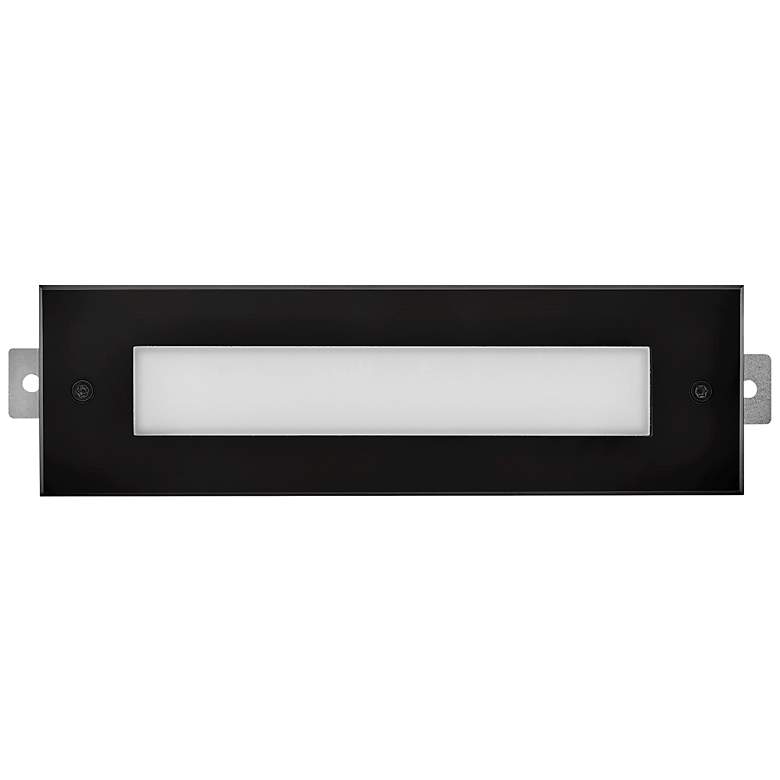 Image 4 Hinkley Dash 10" Wide Black Large Flat LED Brick/Step Light more views
