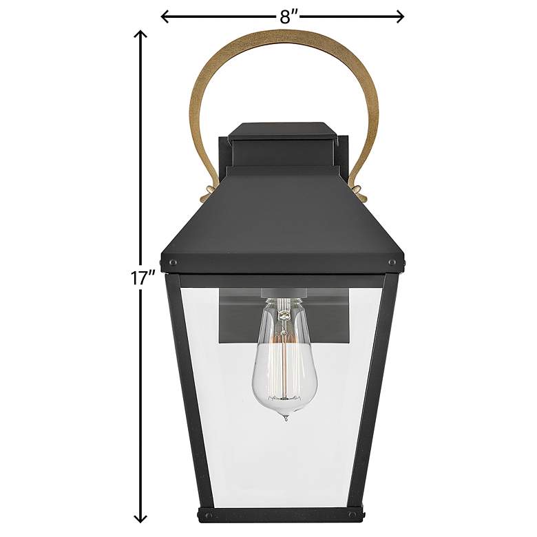 Image 7 Hinkley Dawson 17" High Black Outdoor Lantern Wall Light more views