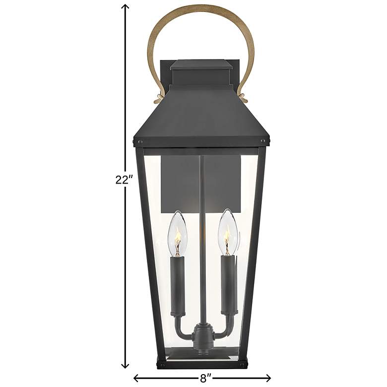 Image 7 Hinkley Dawson 22" Bronze and Black Traditional Outdoor Wall Lantern more views