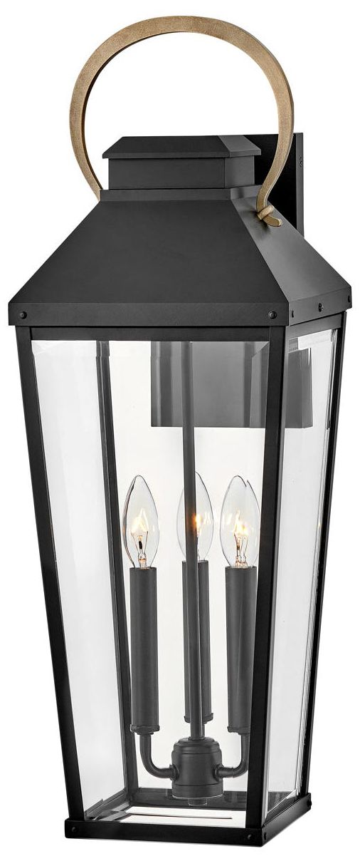 Thumbnail1 of Hinkley Dawson 26" High Black 3-Light Outdoor Wall Light