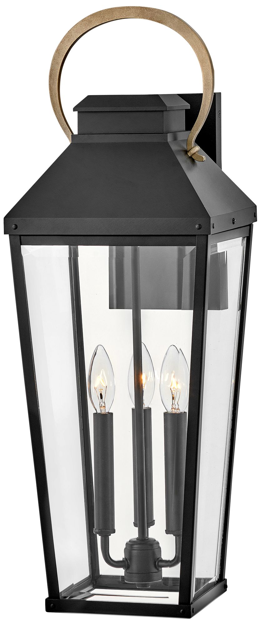 Thumbnail2 of Hinkley Dawson 26" High Black 3-Light Outdoor Wall Light more views