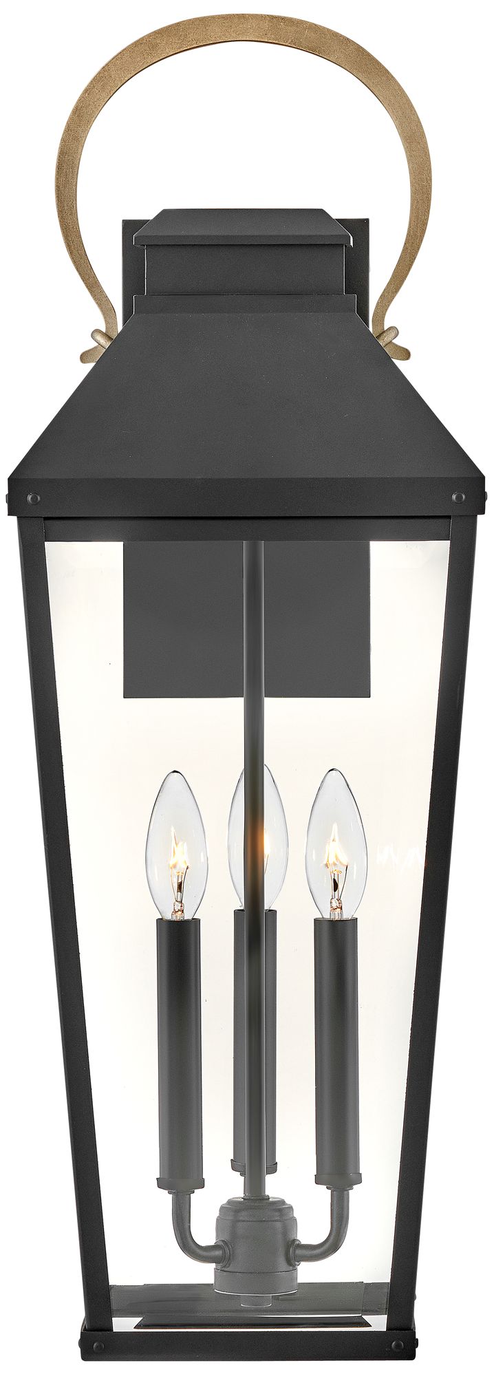 Thumbnail3 of Hinkley Dawson 26" High Black 3-Light Outdoor Wall Light more views