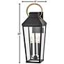 Hinkley Dawson 26" High Black 3-Light Outdoor Wall Light