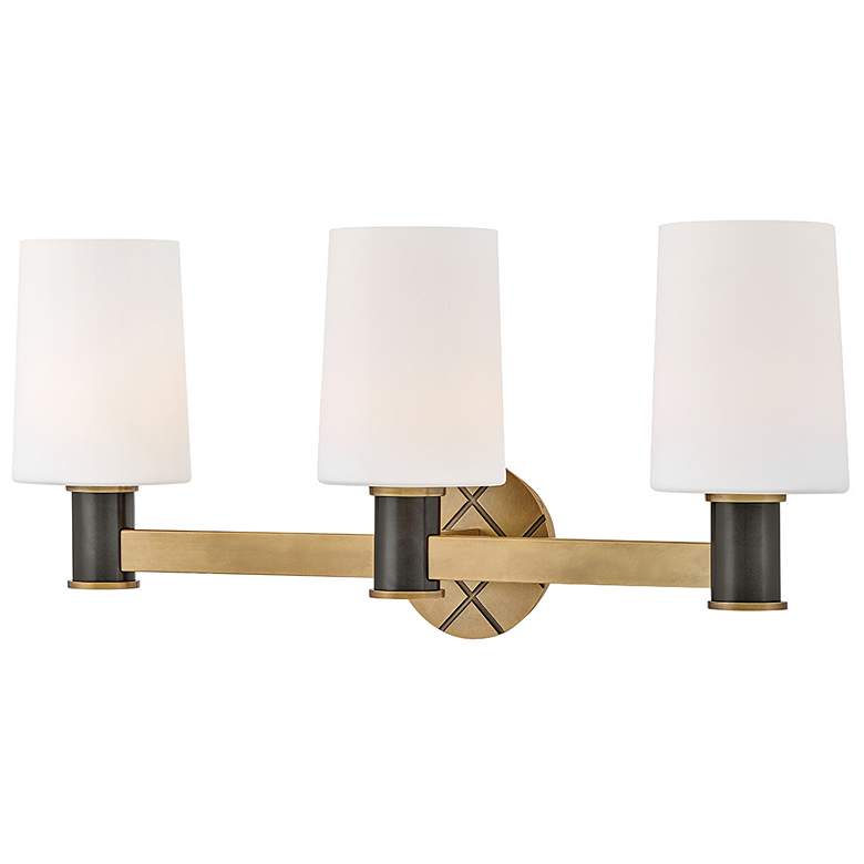 Image 1 Hinkley Declan 25" Wide Brass and Black 3-Light Bath Light