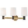 1_Hinkley Declan 25" Wide Brass and Black 3-Light Bath Light