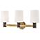 Hinkley Declan 25" Wide Brass and Black 3-Light Bath Light